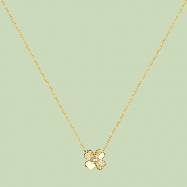 Gold Plated Flower Pattern Necklace Flj Net1784 Nl