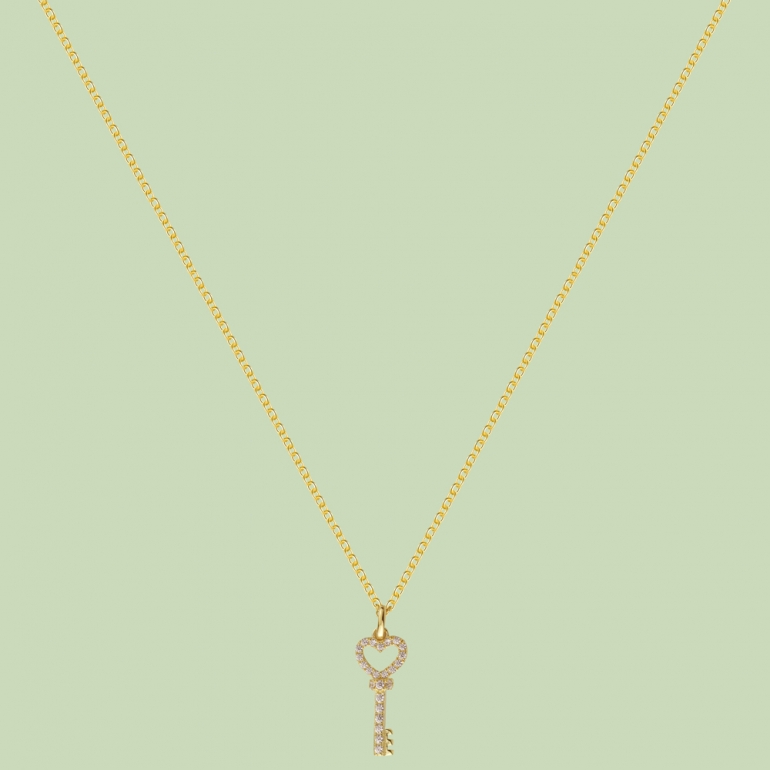 Gold Plated Key Pattern Necklace Flj Net1781 Nl Gold Plated Key Pattern Necklace Flj Net1781 Nl