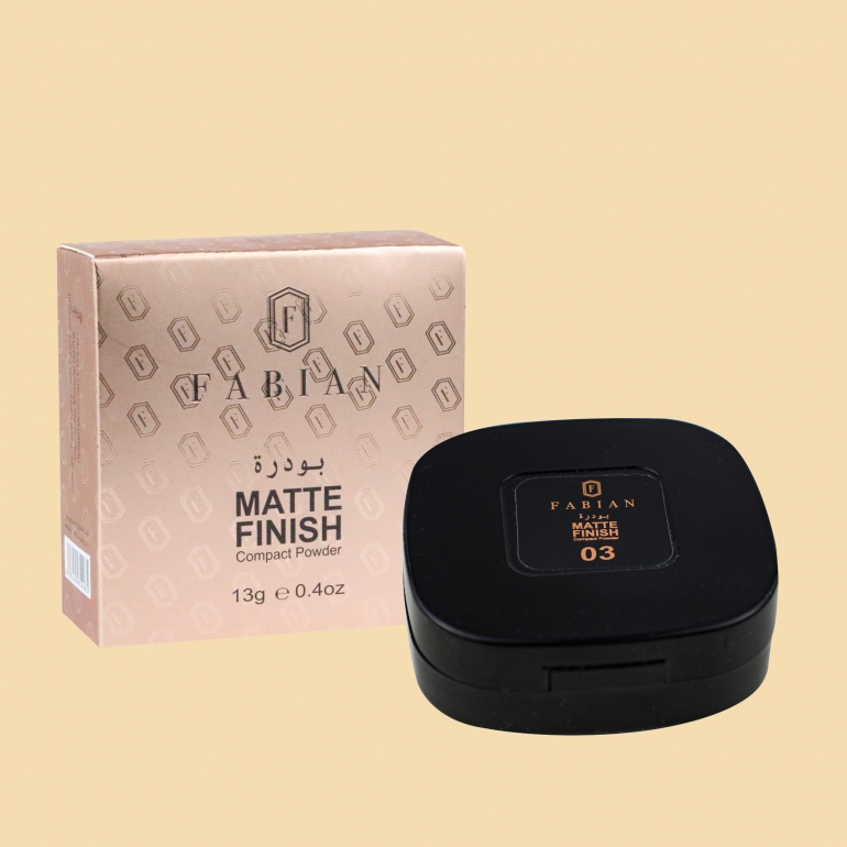 Matte Finish Compact Powder 03 Natural With Box Matte Finish Compact Powder 03 Natural With Box