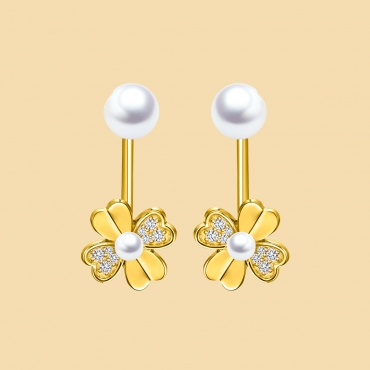 Flower Shape Earrings Flj Er1019 Er