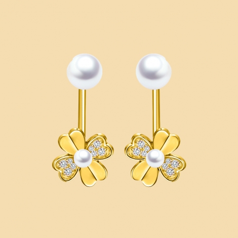 Flower Shape Earrings Flj Er1019 Er