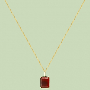 Gold Plated Square Pattern Necklace Flj Net1795 Nl