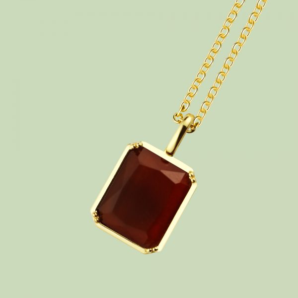 Gold Plated Square Pattern Necklace Flj Net1795 Nl