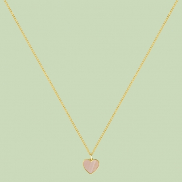 Happy Hearts Pattern Necklace Flj Net1563 16nl