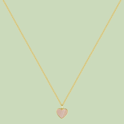 Happy Hearts Pattern Necklace Flj Net1563 16nl