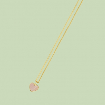 Happy Hearts Pattern Necklace Flj Net1563 16nl