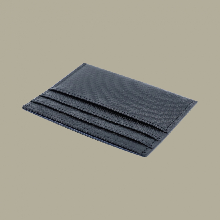 fabian leather black blue card holder fmwc slg12 bnbl back Fabian leather black blue card holder fmwc slg12 bnbl back