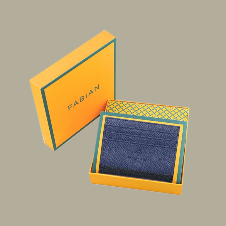 fabian leather black blue card holder fmwc slg12 bnbl with box Fabian leather black blue card holder fmwc slg12 bnbl with box