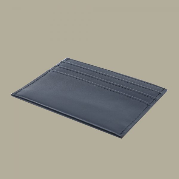 Fabian leather black blue card holder fmwc slg15 bnbl back