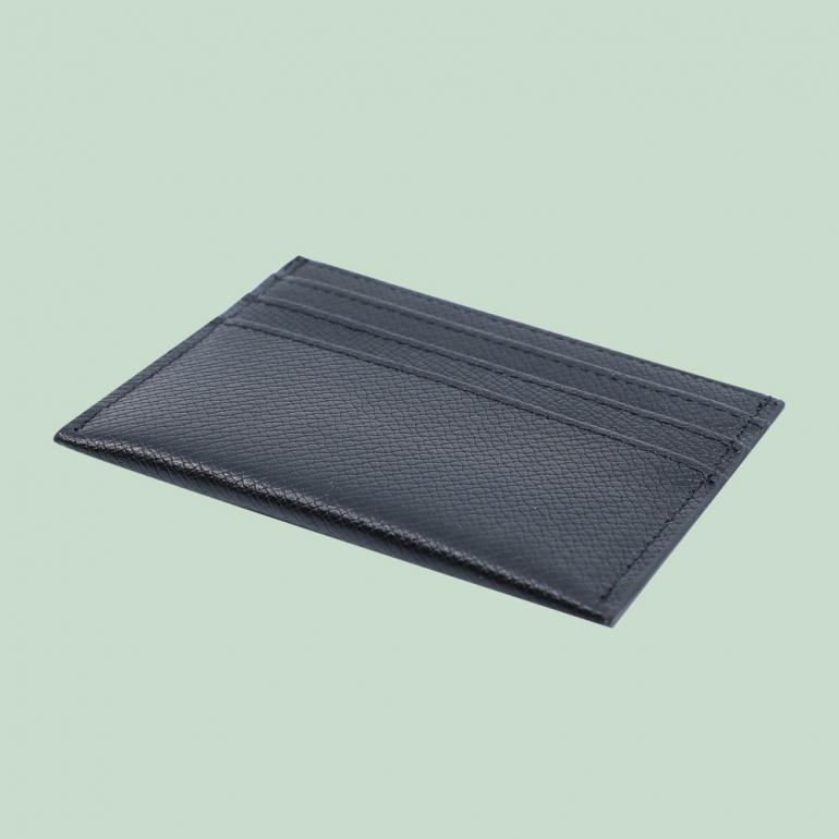 fabian leather black blue card holder fmwc slg18 bnbl back Fabian leather black blue card holder fmwc slg18 bnbl back