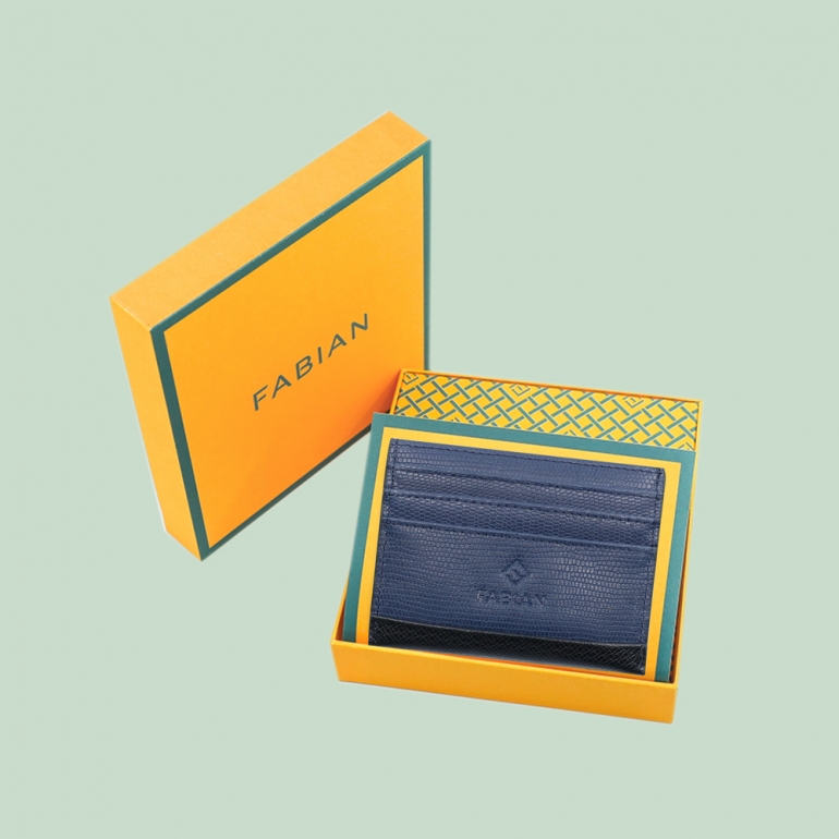 fabian leather black blue card holder fmwc slg18 bnbl with box Fabian leather black blue card holder fmwc slg18 bnbl with box