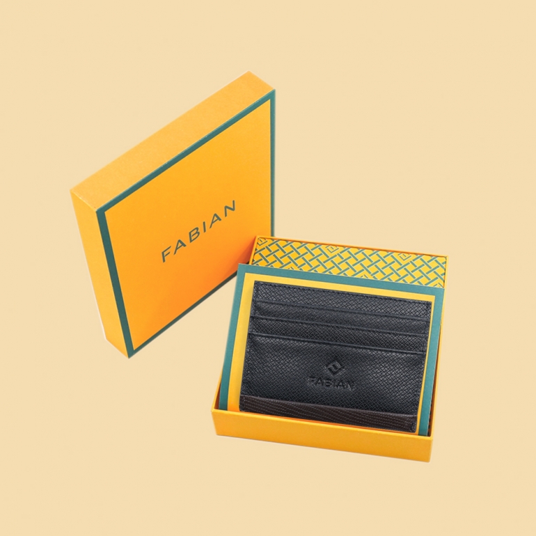 fabian leather black brown card holder fmwc slg17 bnbr with box Fabian leather black brown card holder fmwc slg17 bnbr with box