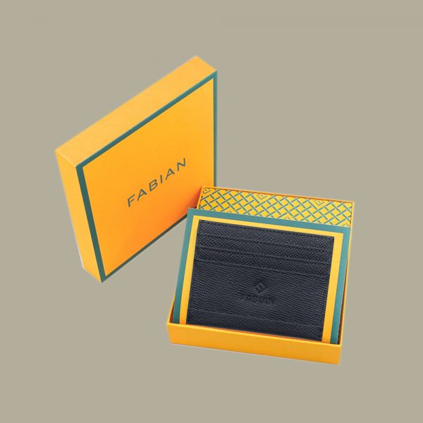 Fabian leather black card holder fmwc slg13 b with box