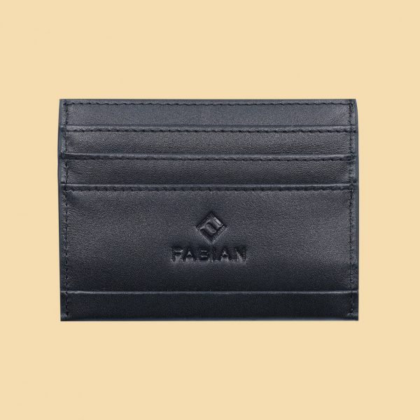 Fabian leather black card holder fmwc slg14 b front