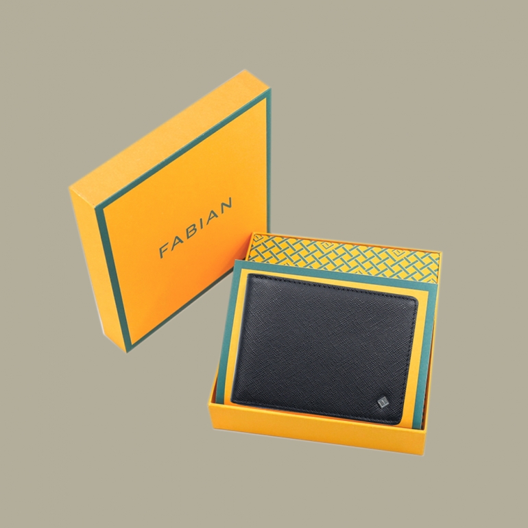 fabian leather black wallet fmw slg1 b with box Fabian leather black wallet fmw slg1 b with box