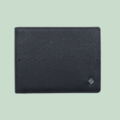 Fabian leather black wallet fmw slg10 b front