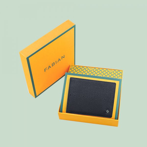 Fabian leather black wallet fmw slg10 b with box