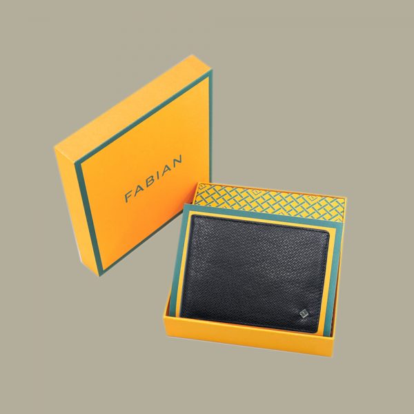 Fabian leather black wallet fmw slg4 b with box