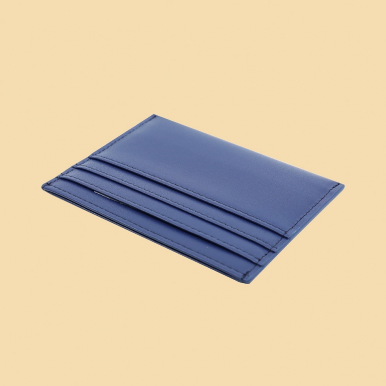 fabian leather blue brown card holder fmwc slg16 blnbr back Fabian leather blue brown card holder fmwc slg16 blnbr back