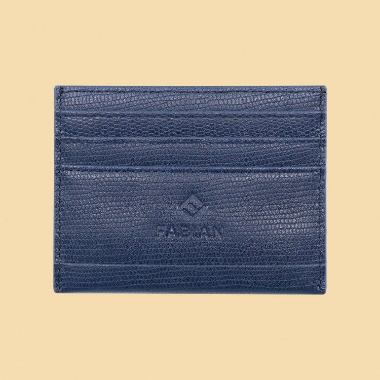 fabian leather blue card holder fmwc slg41 bl front Fabian leather blue card holder fmwc slg41 bl front