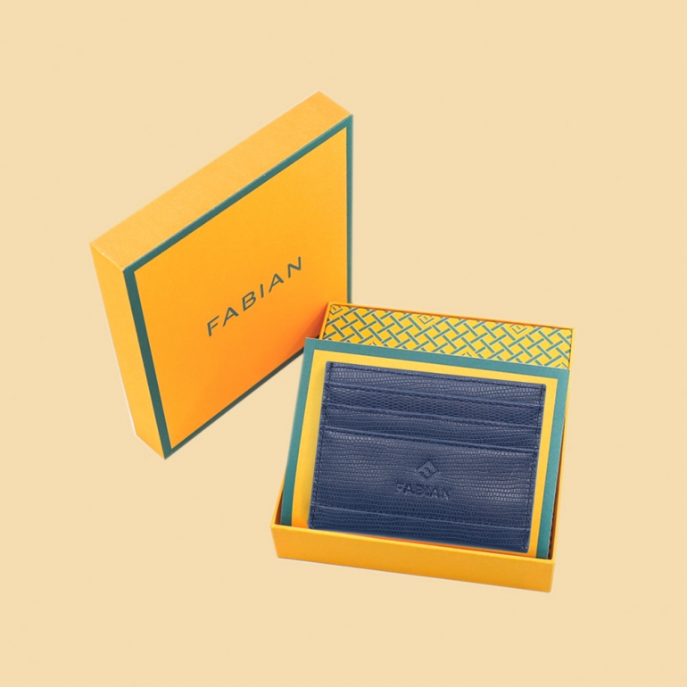 fabian leather blue card holder fmwc slg41 bl with box Fabian leather blue card holder fmwc slg41 bl with box