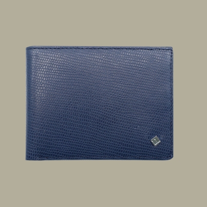 Fabian leather blue wallet fmw slg5 bl front