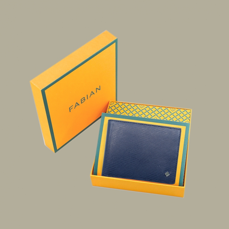 fabian leather blue wallet fmw slg5 bl with box Fabian leather blue wallet fmw slg5 bl with box