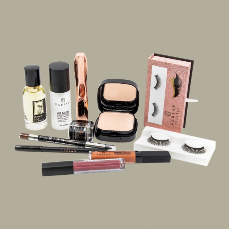 fabian cosmetics collection 10 pcs dark pink Fabian Cosmetics Collection 10 pcs Dark Pink