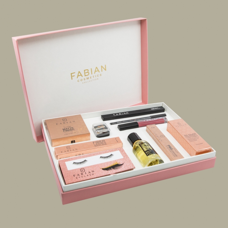 fabian cosmetics collection 10 pcs dark pink with box1 Fabian Cosmetics Collection 10 pcs Dark Pink