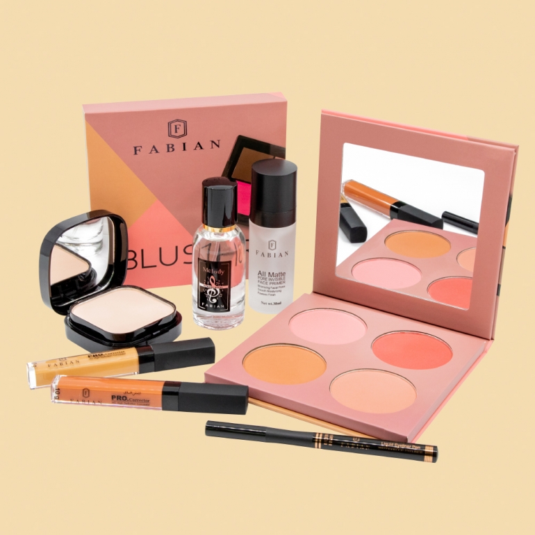 fabian cosmetics collection 7 pcs dark pink 02 Fabian Cosmetics Collection 7 pcs Dark Pink
