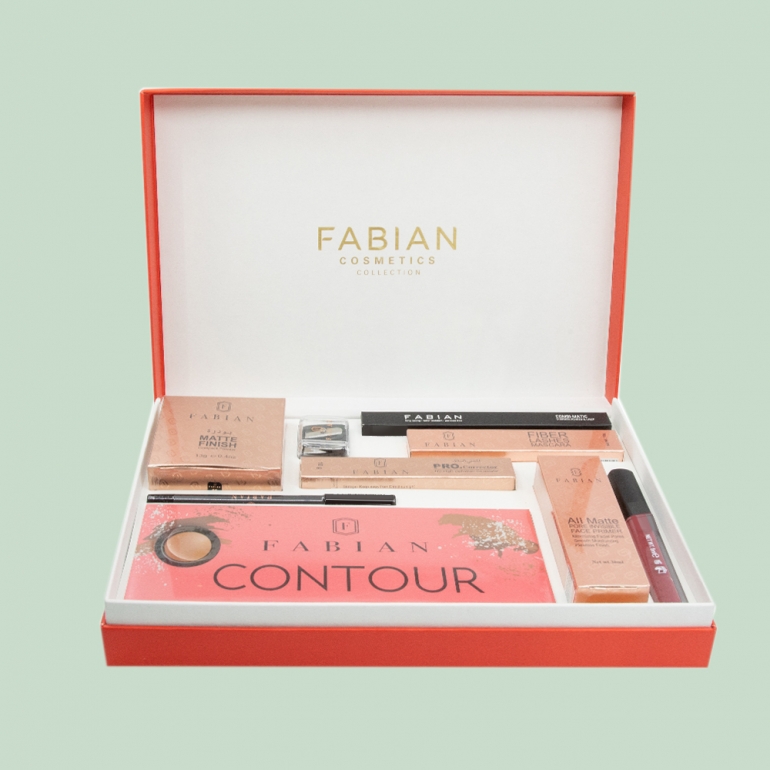 fabian cosmetics collection 9 pcs red with box Fabian Cosmetics Collection 9 pcs Red
