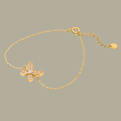 Fabian Butterfly Design Gold Bracelet-FLJ-CG20B2116S-BR.G 01