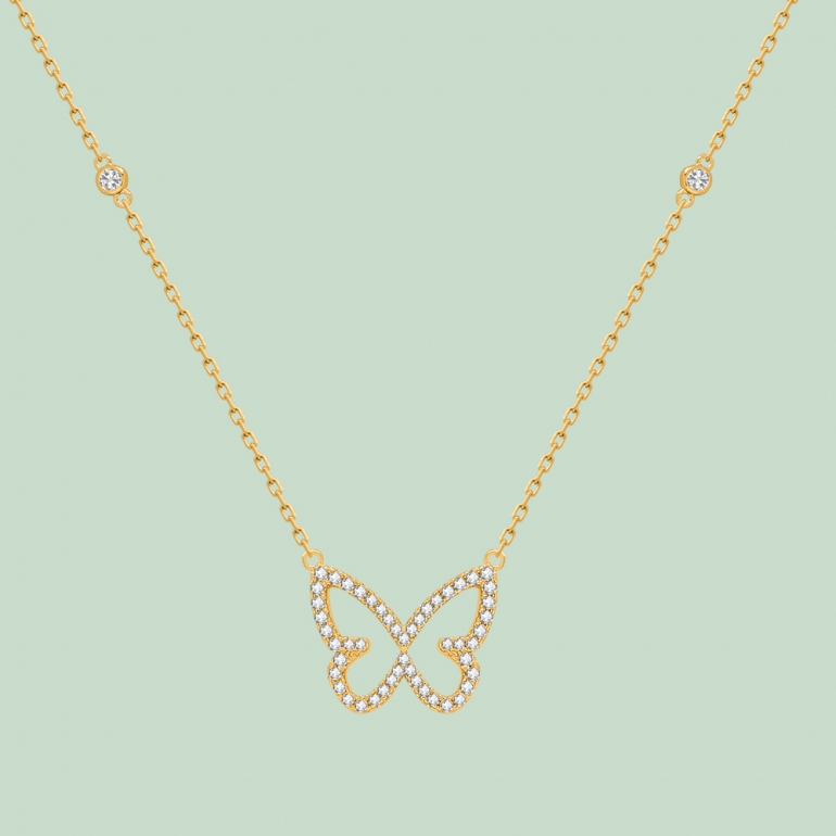 fabian butterfly pendant gold necklace flj cg20n3991s nl g 01 Fabian Butterfly Pendant Gold Necklace-FLJ-CG20N3991S-NL.G 01