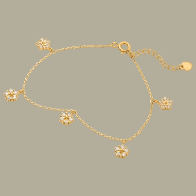 Fabian Flower Design Gold Bracelet-FLJ-CG20B1931S-BR.G 01