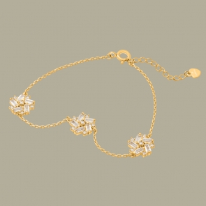 Fabian Flower Design Gold Bracelet-FLJ-DM18B1965S-BR.G 01