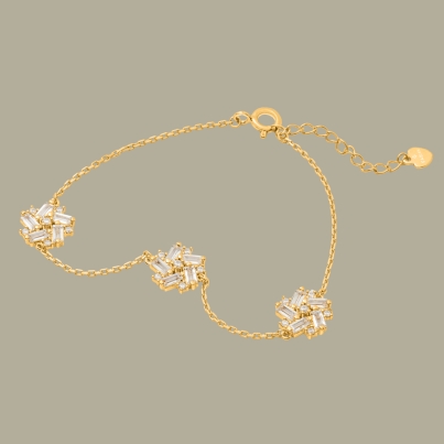 Fabian Flower Design Gold Bracelet-FLJ-DM18B1965S-BR.G 01