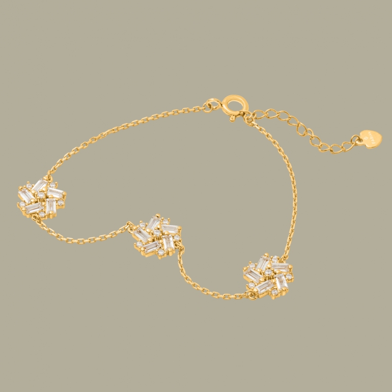 fabian flower design gold bracelet flj dm18b1965s br g 01 Fabian Flower Design Gold Bracelet-FLJ-DM18B1965S-BR.G 01