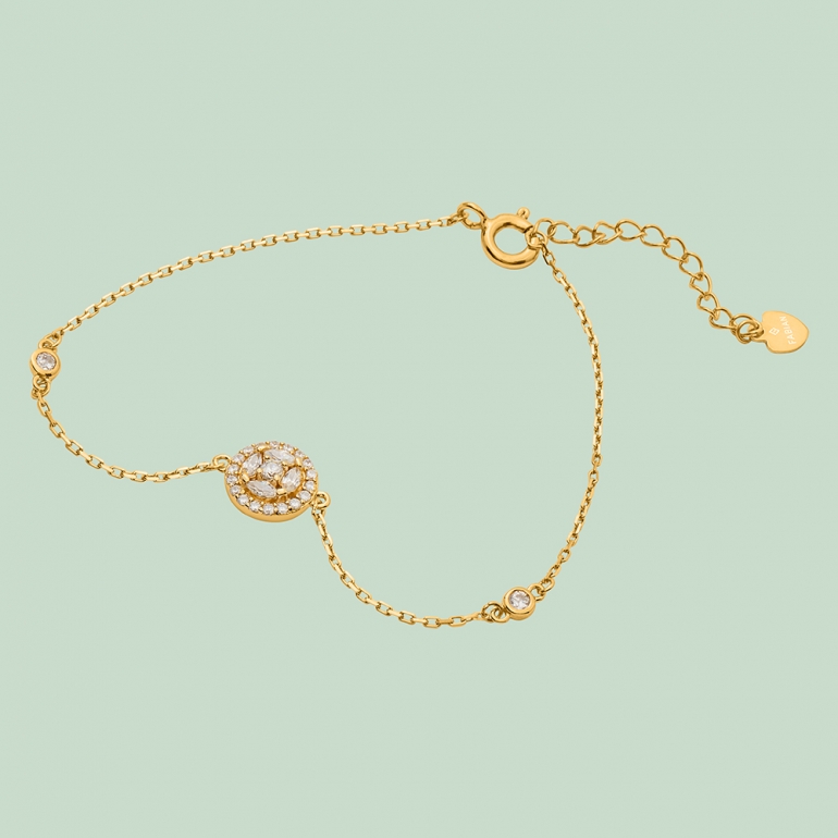 fabian round design gold bracelet flj cg20b3970s br g 01 Fabian Round Design Gold Bracelet-FLJ-CG20B3970S-BR.G 01