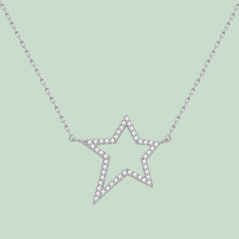 fabian star pendant silver necklace flj gd13n5725a nl s 02 Fabian Star Pendant Silver Necklace-FLJ-GD13N5725A-NL.S 2