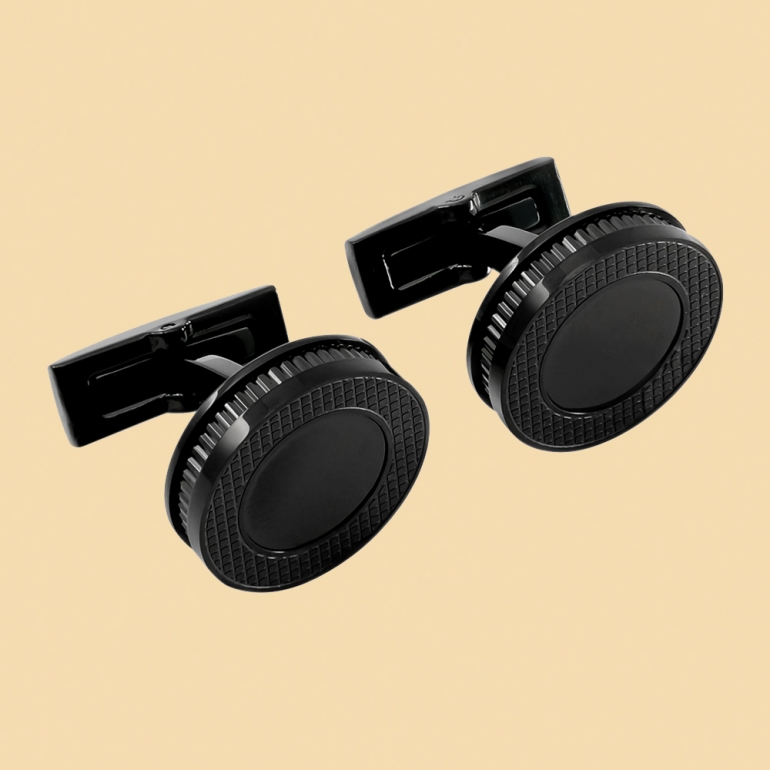 fabian cufflink black fcf ls 1857 bb 01 Fabian Cufflink Black - FCF-LS-1857.BB