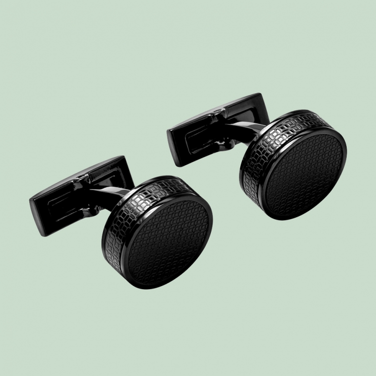 fabian cufflink black fcf ls 2262 bb 01 Fabian Cufflink Black - FCF-LS-2262.BB